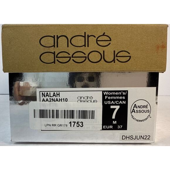 Andre Assous Nalah Ballet Flat Casual Women's 7M White Leather Slip On - Picture 9 of 9